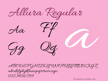 Allura Regular Version 1.004图片样张