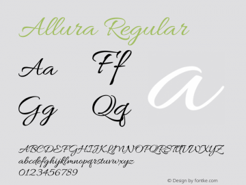 Allura Regular Version 1.004图片样张