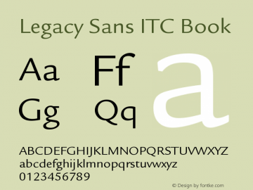 Legacy Sans ITC Book Version 005.000图片样张