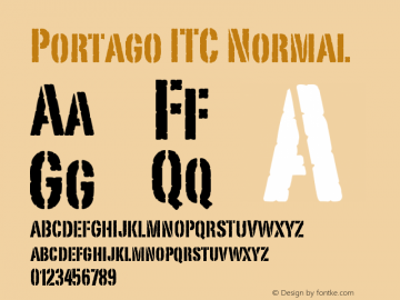 Portago ITC Normal Version 001.001 Font Sample