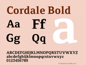 Cordale Bold Version 1.000图片样张