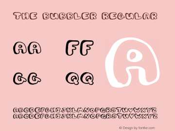 The Bubbler Regular Version 001.000 Font Sample