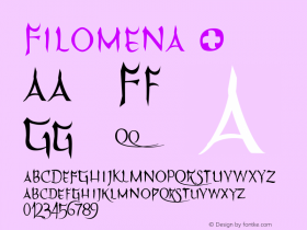 Filomena ☞ Version 1.000 2008 initial release;com.myfonts.andinistas.filomena.regular.wfkit2.3bfm Font Sample