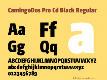 CamingoDos Pro Cd Black Regular Version 2.000 Font Sample