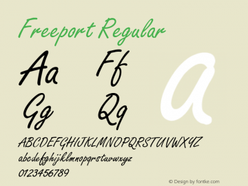 Freeport Regular v1.0c Font Sample