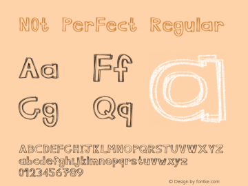 N0t PerFect Regular Version 1.000 2008 initial release Font Sample
