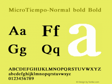 MicroTiempo-Normal bold Bold Unknown图片样张