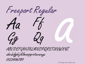 Freeport Regular 001.003 Font Sample