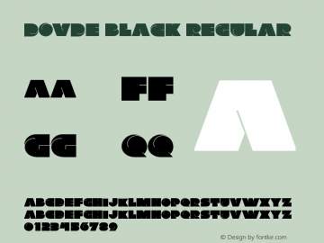 Dovde Black Regular Version 1.000;PS 001.001;hotconv 1.0.38 Font Sample