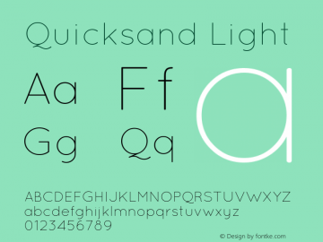 Quicksand Light 001.000 Font Sample