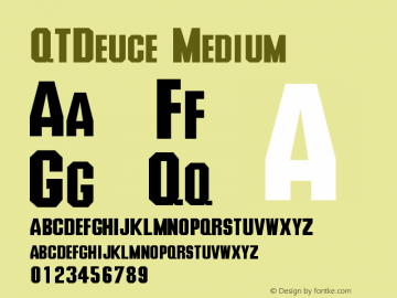QTDeuce Medium Version 001.000 Font Sample
