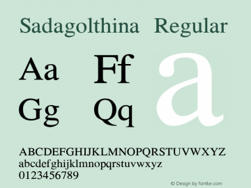 Sadagolthina Regular Version 1.002图片样张