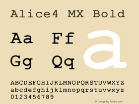 Alice4 MX Bold Version 001.000图片样张