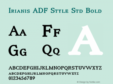 Irianis ADF Style Std Bold 1.006;FFEdit图片样张