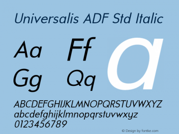 Universalis ADF Std Italic 1.009;FFEdit Font Sample