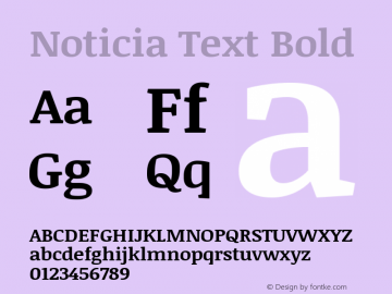 Noticia Text Bold Version 1.001图片样张