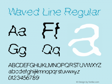 Waved Line Regular .ttf Font Sample