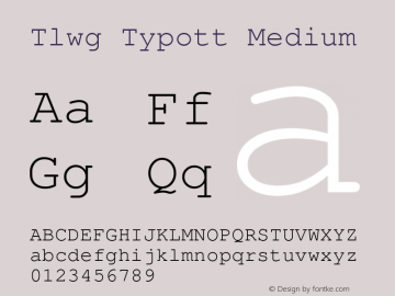 Tlwg Typott Medium Version 002.002: 2008-07-21 Font Sample