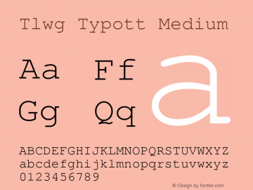 Tlwg Typott Medium Version $Revision: 1.165 $图片样张