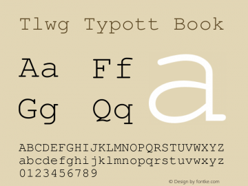 Tlwg Typott Book Version 002.002: 2008-07-21 Font Sample