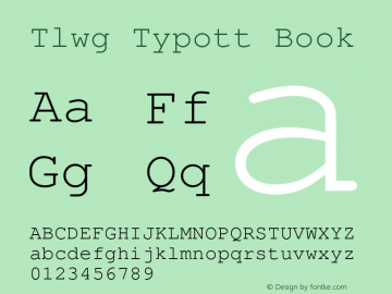 Tlwg Typott Book Version 002.002: 2008-07-21 Font Sample