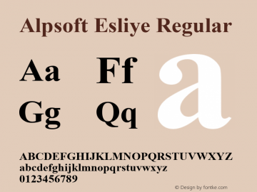 Alpsoft Esliye Regular Version 3.00 April 3, 2009图片样张