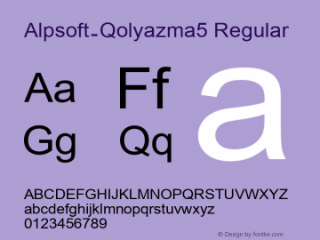 Alpsoft-Qolyazma5 Regular Version 3.00 April 8, 2009图片样张