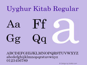 Uyghur Kitab Regular Version 3.00 April 11, 2009 Font Sample