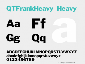 QTFrankHeavy Heavy Version 001.000 Font Sample