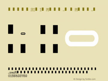 TT-Num21-N1-Regular Regular Version 3.00 Font Sample