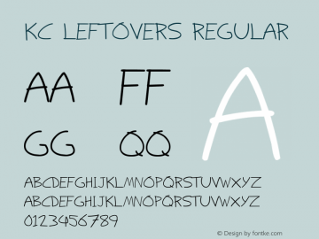 KC Leftovers Regular 1.06 Font Sample