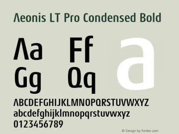 Aeonis LT Pro Condensed Bold Version 1.000;PS 001.000;hotconv 1.0.38图片样张
