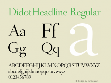 DidotHeadline Regular 1.0 January 2009;com.myfonts.easy.canadatype.didot-headline.regular.wfkit2.version.3cJ5 Font Sample