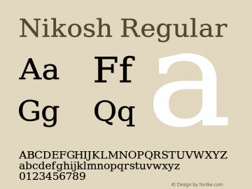 Nikosh Regular Version 001.000 Font Sample