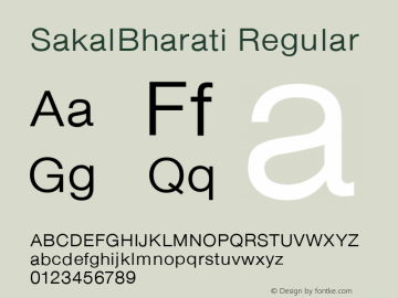 SakalBharati Regular 13.02 Font Sample