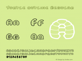 Turtle outline Regular Version 1.000 Font Sample