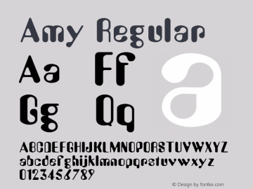 Amy Regular 001.003 Font Sample