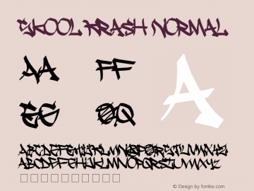 Skool Krash Normal 1.4 Font Sample