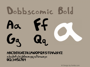 Dobbscomic Bold Version 001.000 Font Sample