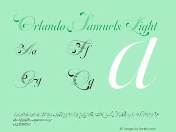Orlando Samuels Light Version 1.004 Font Sample