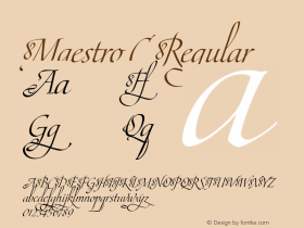 Maestro C Regular 1.0 September 2009 Font Sample