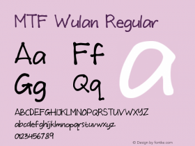 MTF Wulan Regular Version 1.00 December 31, 2008, initial release Font Sample