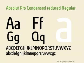 Absolut Pro Condensed reduced Regular Version 3.003图片样张
