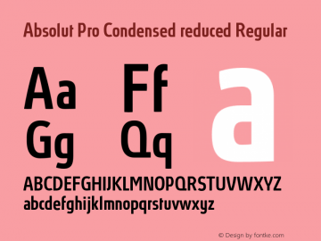 Absolut Pro Condensed reduced Regular Version 3.003图片样张