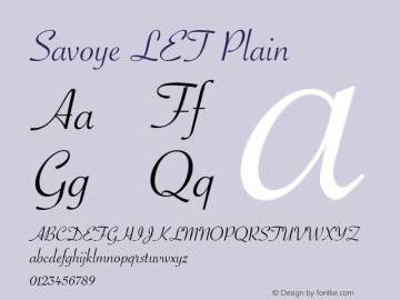 Savoye LET Plain 1.0 Font Sample