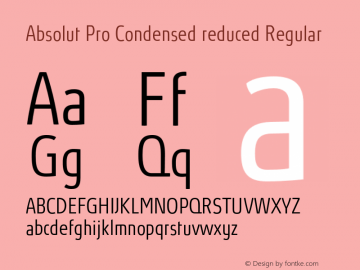 Absolut Pro Condensed reduced Regular Version 3.003图片样张