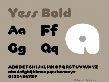Yess Bold Version 001.000图片样张