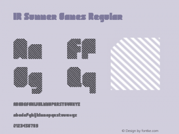 IR Summer Games Regular Version 1.0 Font Sample