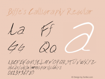 Biffe's Calligraphy Regular Version 1.1图片样张