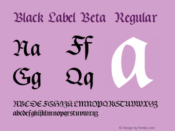 Black Label Beta1 Regular Version 2 May 24, 2009, initial release图片样张